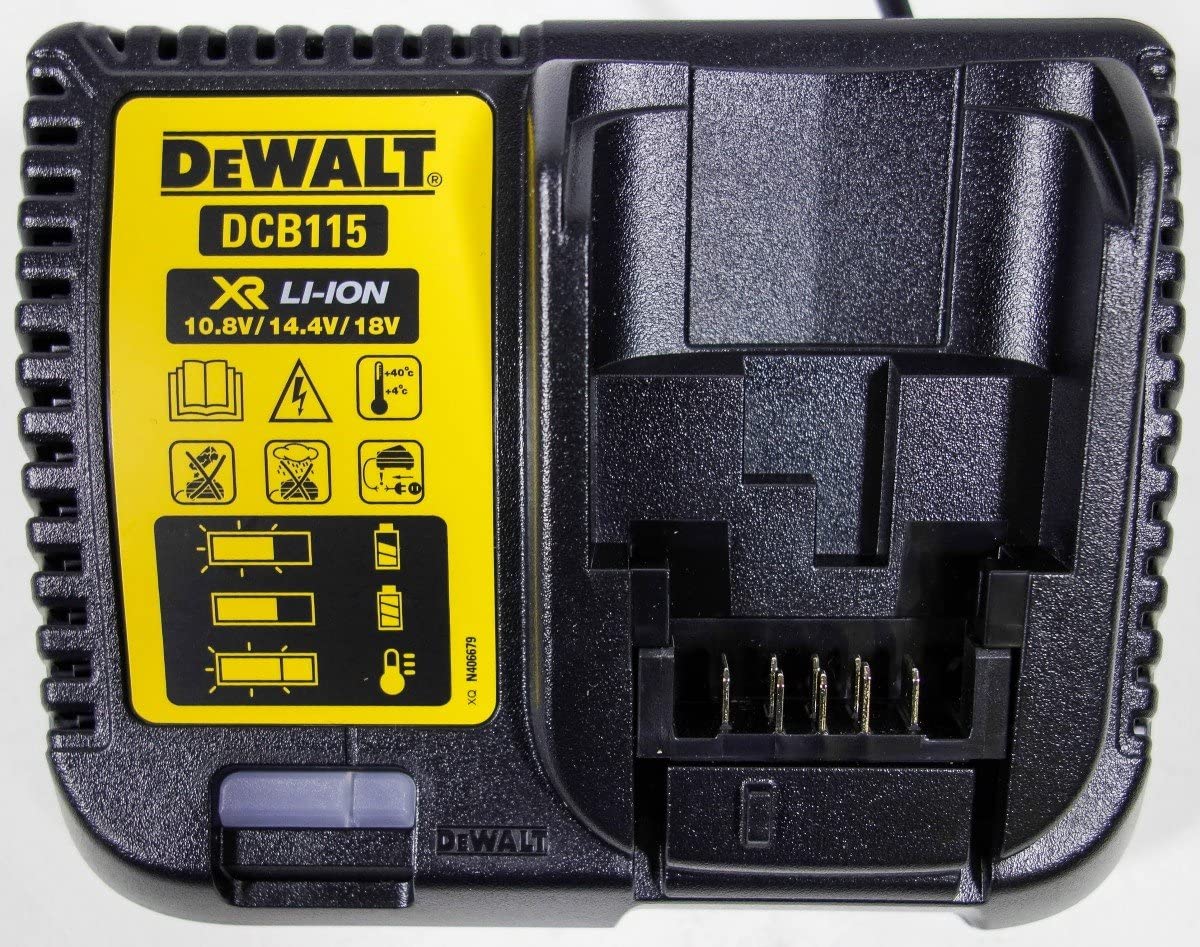Cargador XR 10,8-14,4-18V/CARRIL DEWALT DCB115-QW