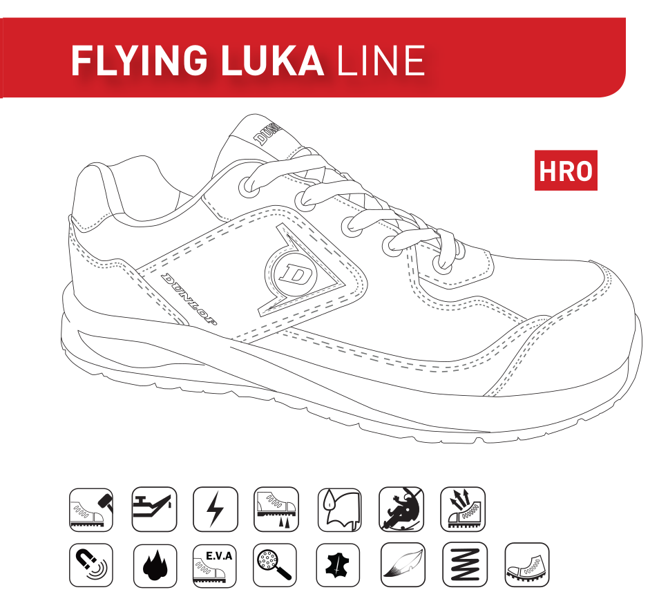 Zapatos de Seguridad Dunlop Flying-Luka GRIS S-3